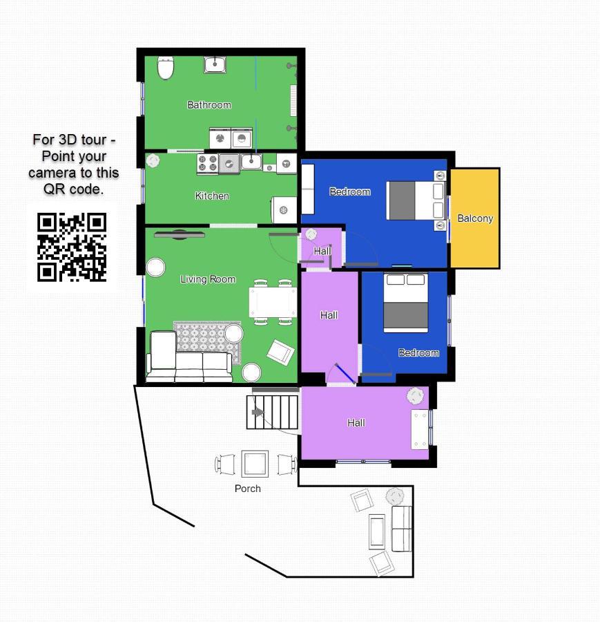 Aday - 2 Bedroom Apartment With Patio 奥尔堡 外观 照片